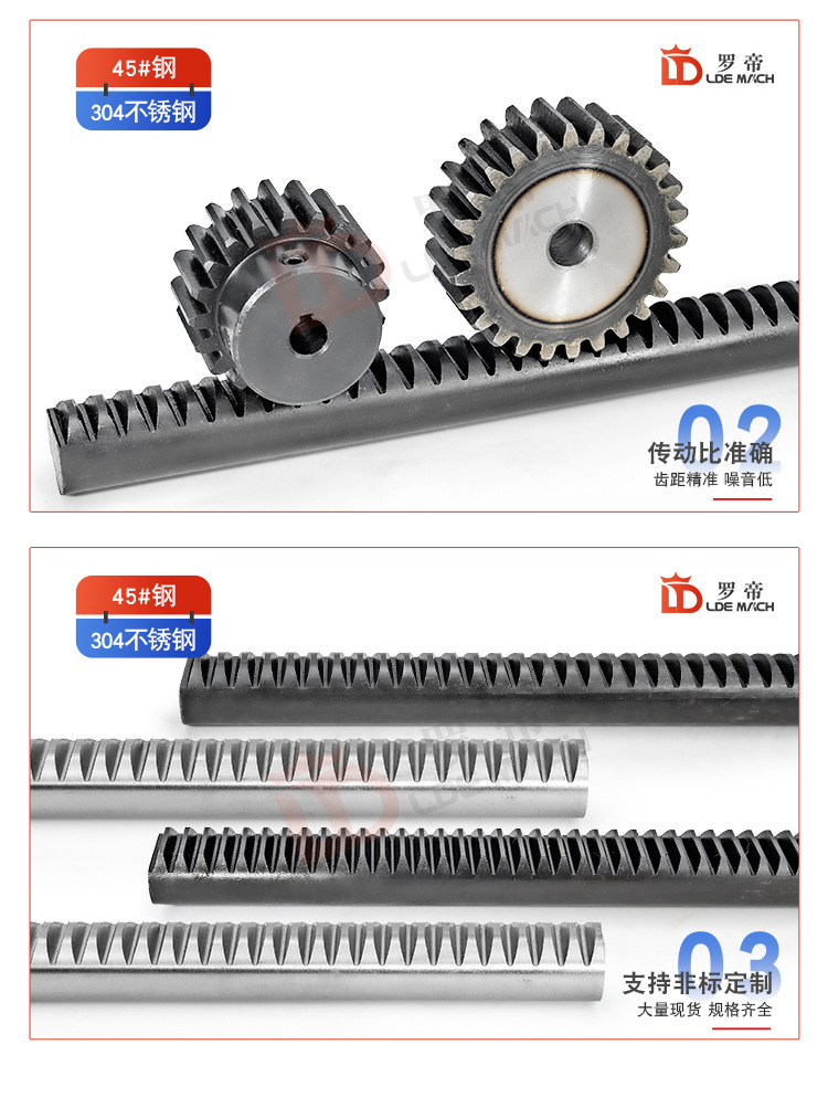 45 Steel Blackened/304 Stainless Steel Round Rack 1/1.5/2/2.5/3 Mold m Cylindrical Rack Guide Rail Can Be Customized