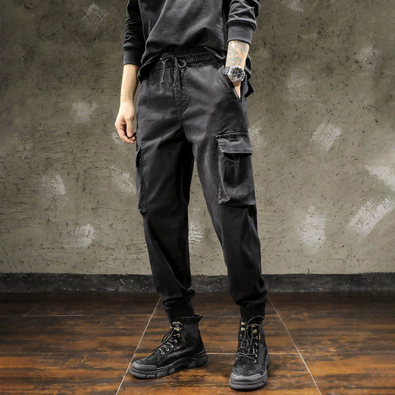 Универсальные рабочие осенние брюки для отдыха, oversize, свободный крой