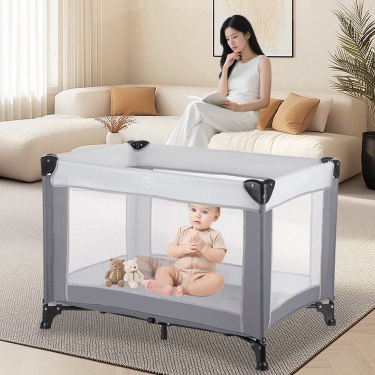 Playpen, No Installation Required, Foldable, Portable, Multi-Functional, Anti-Collision, Fully Enclosed Corner Baby Bed