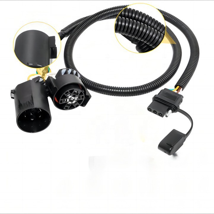 美国汽车7针至4针拖车线束的更换4针适配器保留7针保险杠插座电线