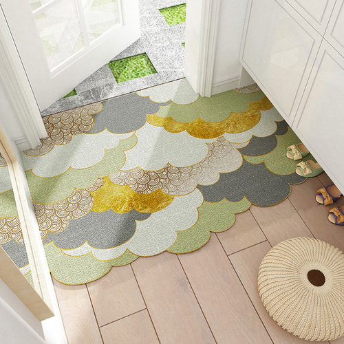 Cuttable net red wire circle floor mat entrance door mat door carpet entry door dust removal household soil-rubbing outdoor foot mat