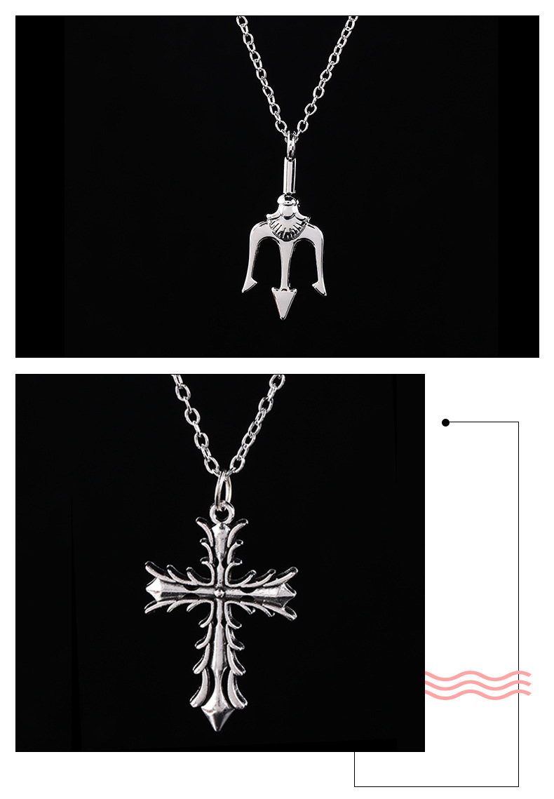 Hip-hop Streetwear Scissors Cross Alloy Enamel Men's Pendant Necklace display picture 2