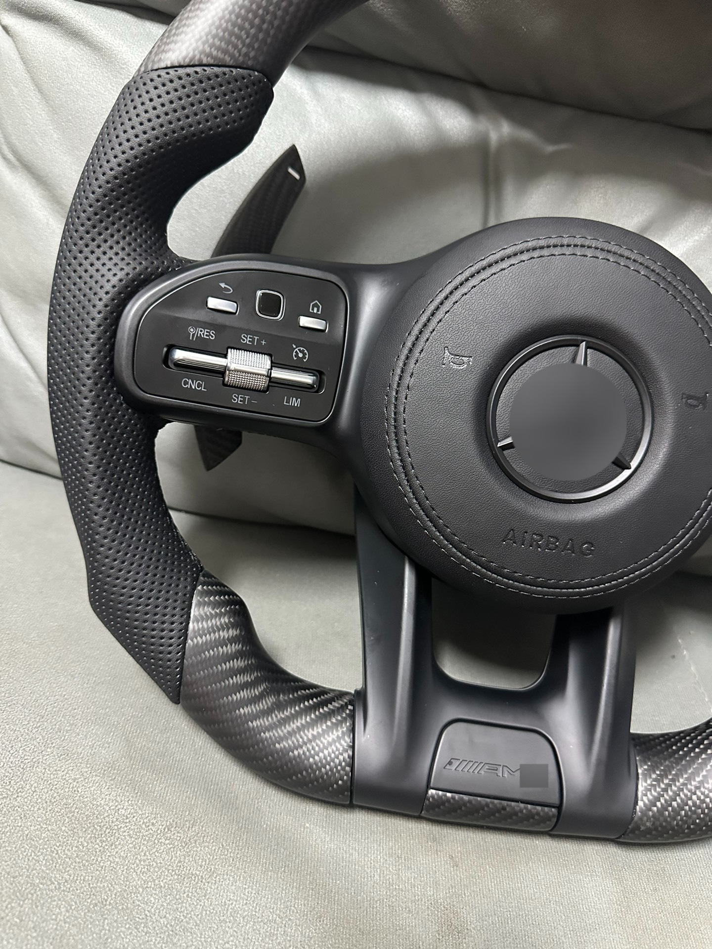 Special upgrade for Mercedes-Benz C steering wheel, modified for the new C260L, C43, C200, AMG-class, matte carbon fiber assembly