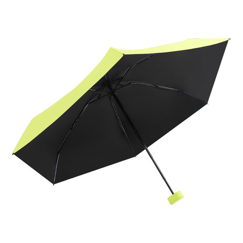 New six-fold buckle flat capsule umbrella 14cm ultra-light sun protection ultra-small mini sun umbrella folding umbrella