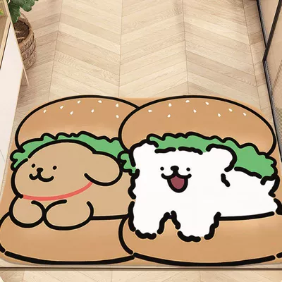 Avtomobil döşəmə paspasları – Foot Mat - hamburger-puppy-4060cm25mm-diatom-mud