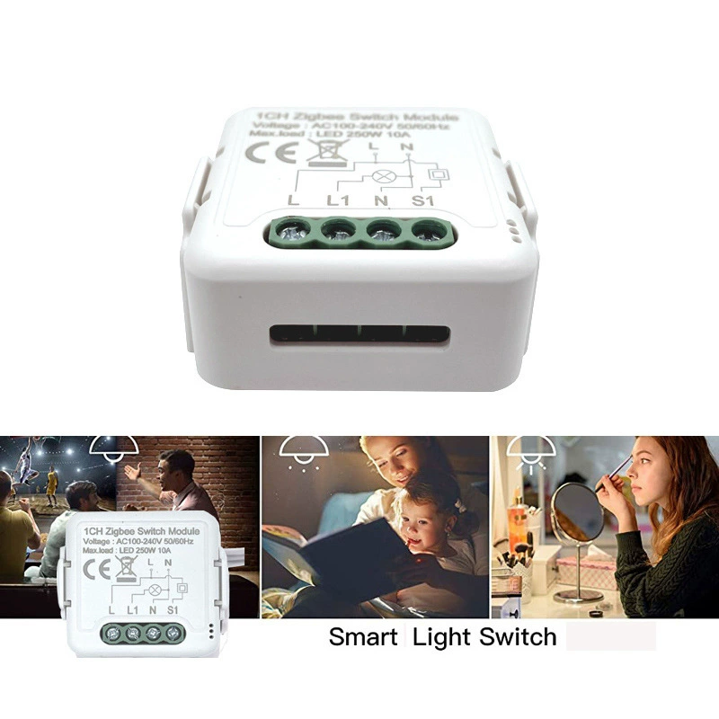 Умное устройство Tuya Tuya Zigbee ВЫКЛ/ВКЛ MINI 1-канальный/2-канальный ноль-огне двойного управления скрытая переключатель модификации