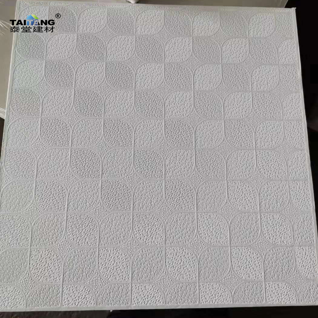 2X2 595 9Mm Pvc Gypsum Ceiling Golden Design Pvc Ceiling