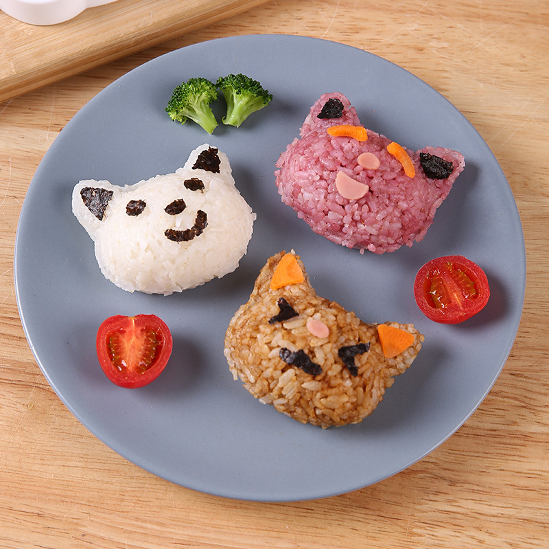 日本かわいいアニメおにぎり金型セット子供おにぎり神器ご飯磨き安全食品級材質|undefined