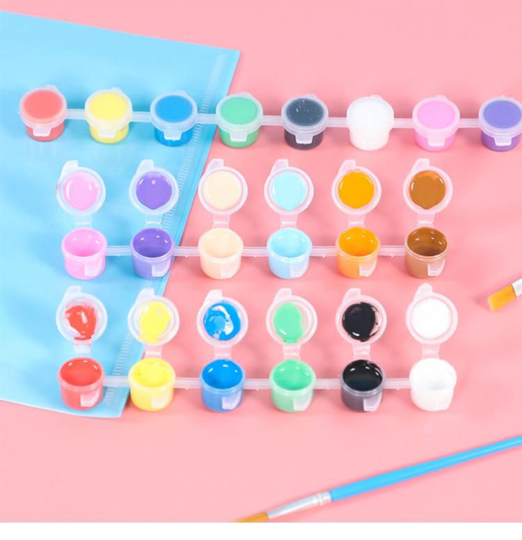 28g Weight Learning Occasion Plastic Material Children's Painting Acrylic Paint Diy 
 Graffiti Painting Supplies 1set
