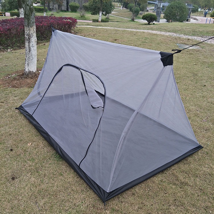 Tienda de campaña para acampar al aire libre cuidadosamente seleccionada, mosquitera, puerta con cremallera inferior, anti-mosquitos y anti-insectos en cuatro estaciones, rocío portátil para acampar