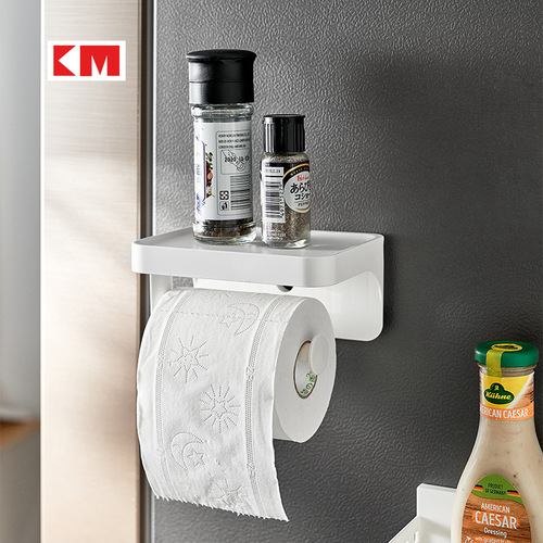Japanese-style bathroom roll paper holder toilet paper towel holder punch-free mobile phone toilet paper holder paper box toilet paper storage rack