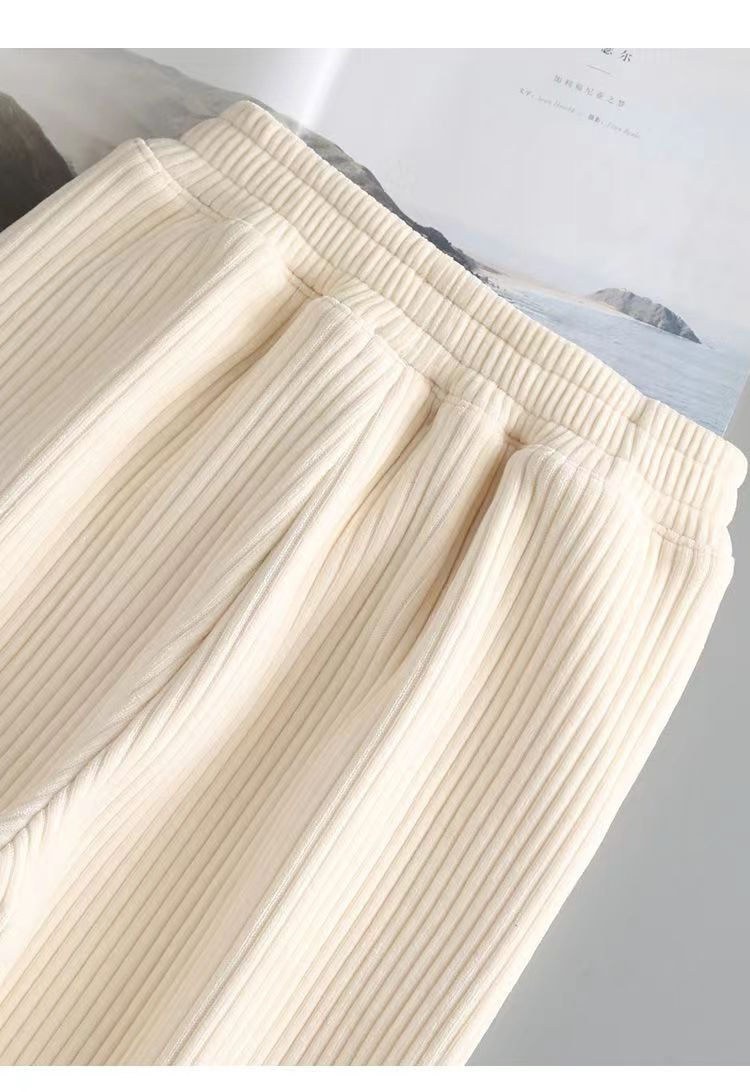 Women's Harem Pants Fleece Lined Thickened Casual Jogger Trousers_voghion.com