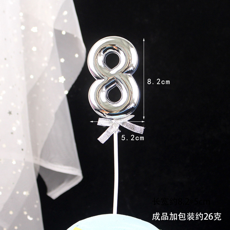 Decoración digital para pasteles 0-9, 3D oro/rosa, inserto para cumpleaños – Mayorista de Yiwu image 73
