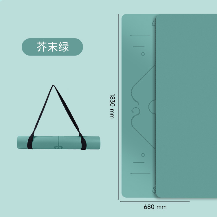 Alfombrilla de yoga de caucho natural PU, alfombrilla de fitness para Pilates, uso doméstico para hombres y mujeres, alfombrilla antideslizante para el suelo, alfombrilla gruesa insonorizada que absorbe el sudor