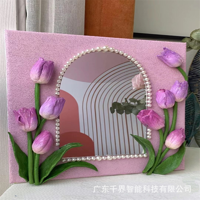 亚克力异形不规则镜子批发学生卧室桌面化妆间简约台式云朵化妆镜