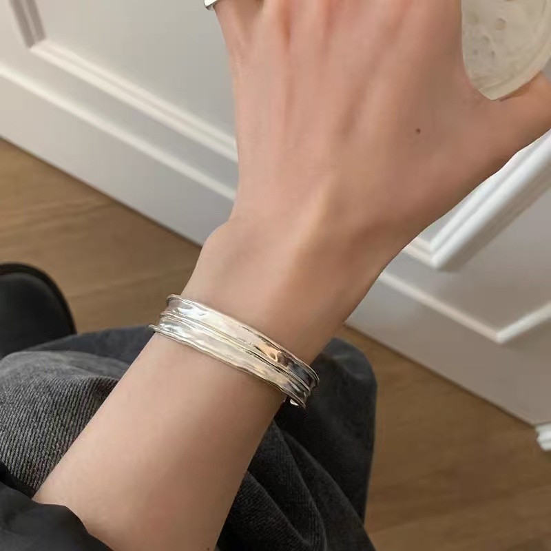 S925碎银子纯银蝴蝶手链女轻奢小众精致足银手镯手饰女友闺蜜礼物|undefined
