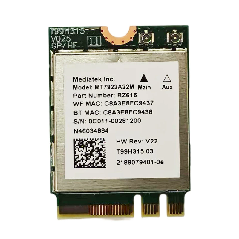 Модуль MediaTek WIFI6E (RZ616) чип MediaTek/MTK WiFi модули производит Foxconn