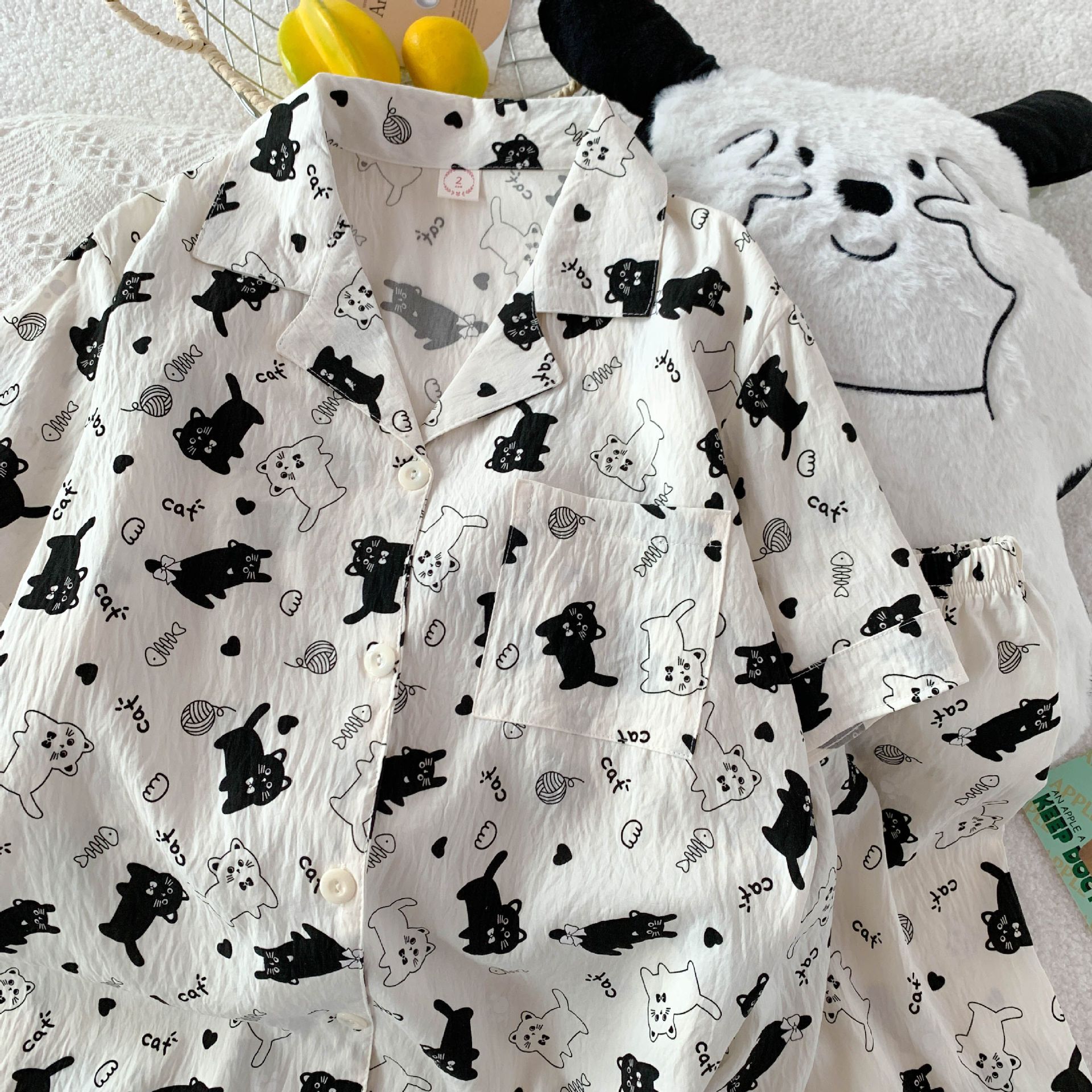 120G nubes de algodón pijama conjunto de mangas cortas pantalones cortos ropa para el hogar sudeste asiático TK pedidos de comercio exterior transfronterizo entidad mayorista