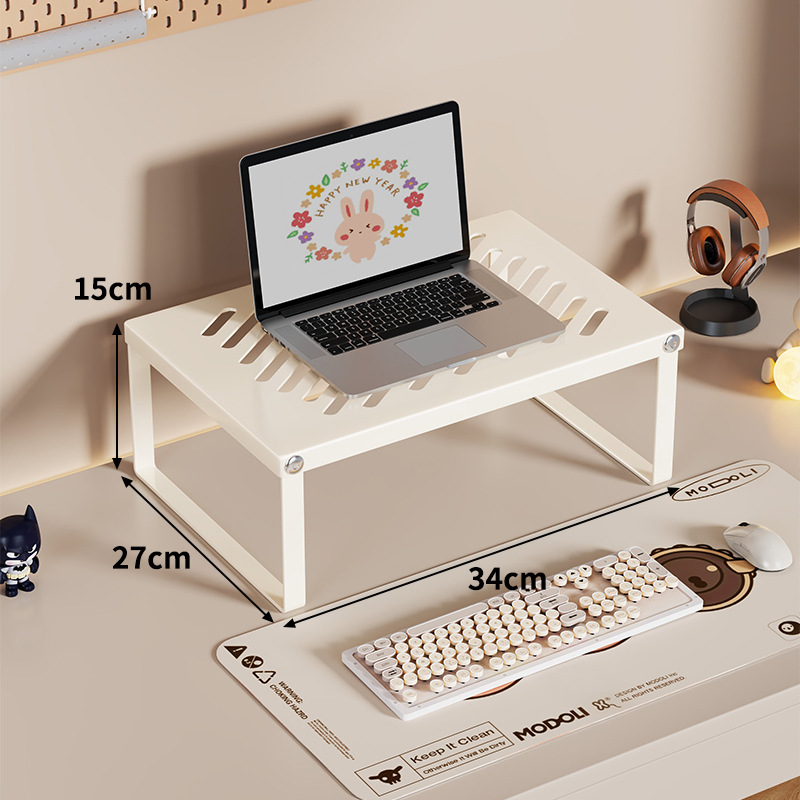 Soporte Elevador para Laptop de Hierro Plegable con Disipación de Calor para Oficina