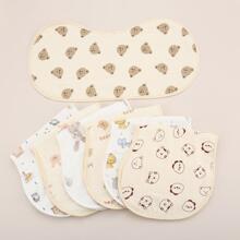 六层纱布拍嗝巾宝宝枕巾婴儿口水围兜抱睡手臂垫巾吐奶垫肩防溢奶