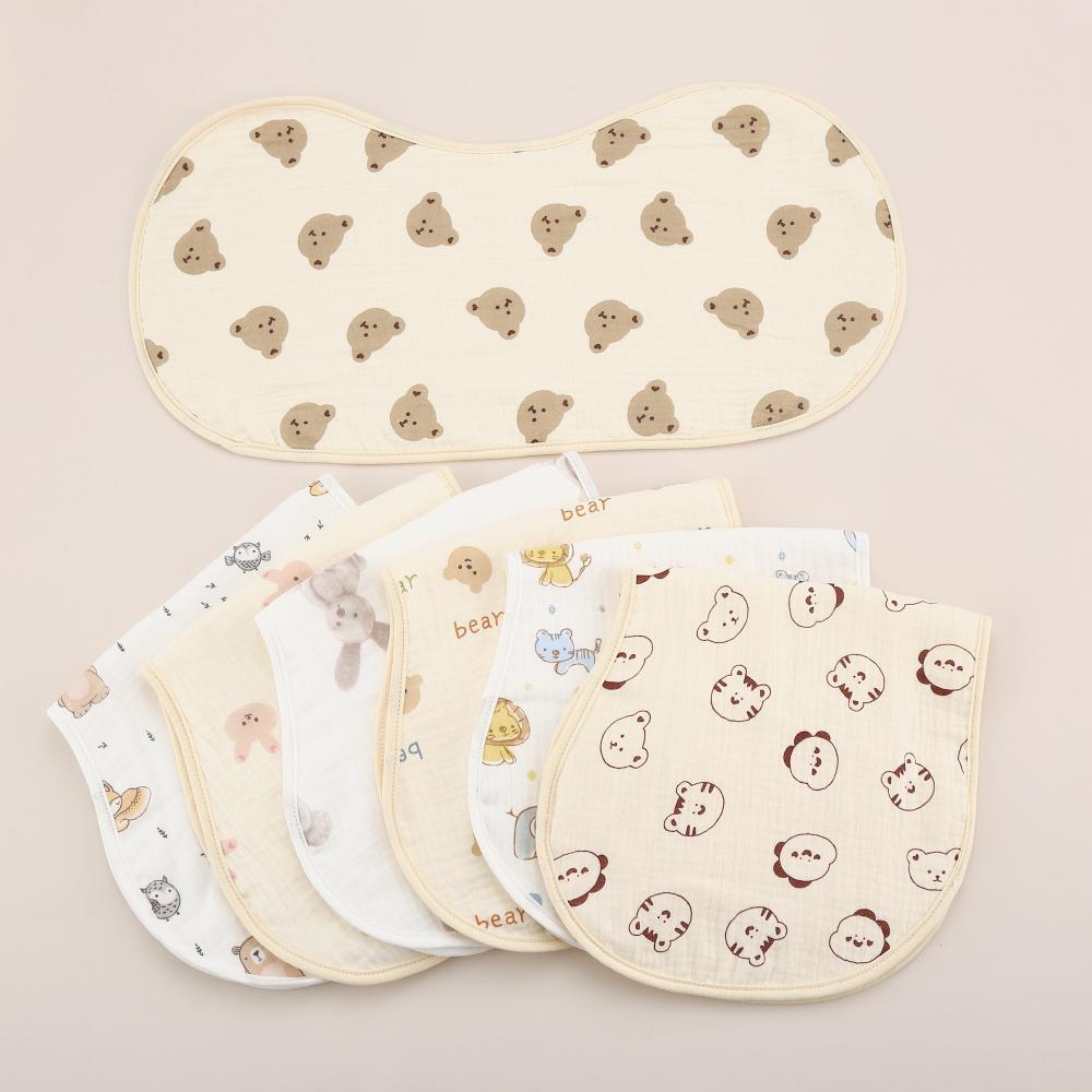 六层纱布拍嗝巾宝宝枕巾婴儿口水围兜抱睡手臂垫巾吐奶垫肩防溢奶