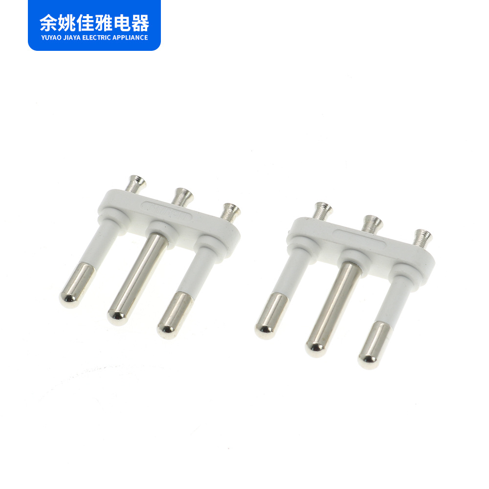 厂家供应 电源线三芯意大利插头支架 意大利三插空心支架 可寄样