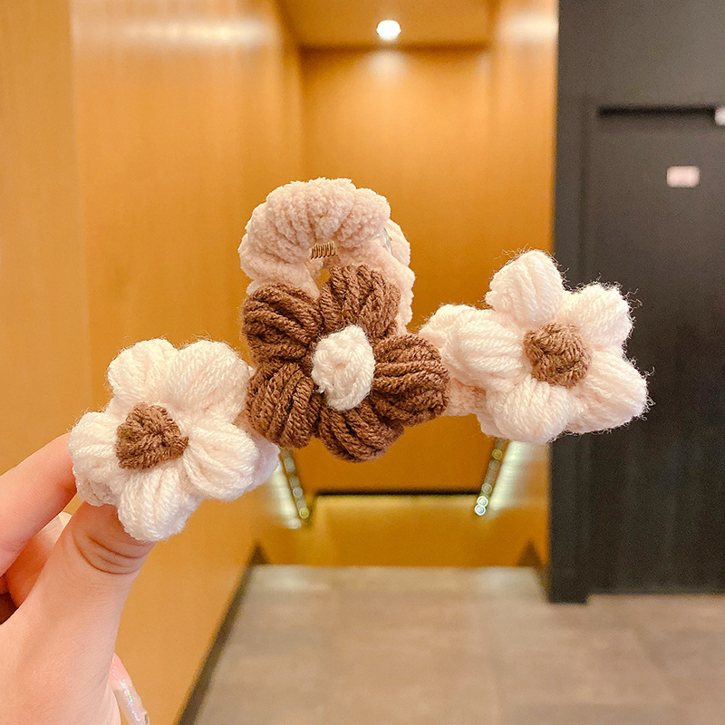 Estilo francés gran felpa clip de pelo de acrílico clip de tiburón Otoño e Invierno horquilla de alto grado versátil agarre del pelo updo tocado de pelo