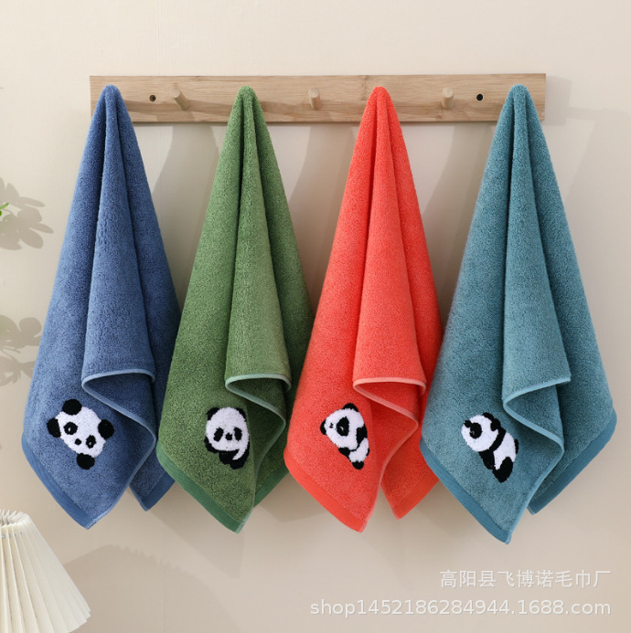 Gaoyang Factory Wholesale Bamboo Fiber Thickened Absorbent Towel Gift Face Towel Adult Face Towel Embroidered logo Gaoyang Factory Wholesale Bamboo Fiber Thickened Absorbent Towel Gift Face Towel Adult Face Towel Embroidered logo