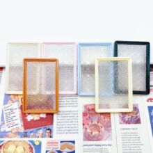 透明方形雕花盘子创意卡通树脂配件diy奶油胶材料冰箱贴钥匙扣