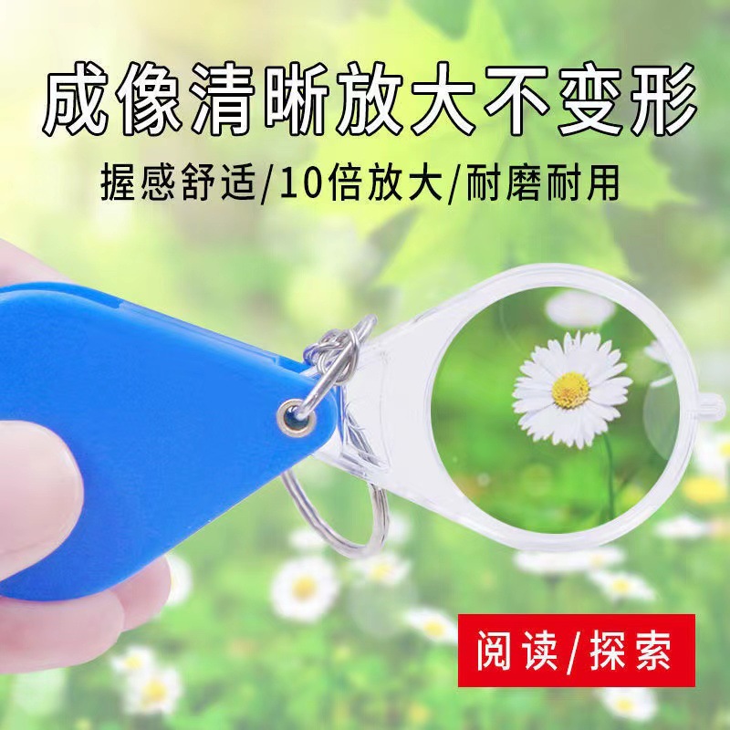 Foldable Keychain Magnifier: Elderly-Friendly Reading Tool—High-Definition, Portable, Miniature, High-Magnification Handheld Option