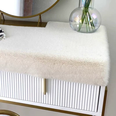 High-End Carpet, Plush Mat, Thickened Car Carpet - off-white-60x90cm