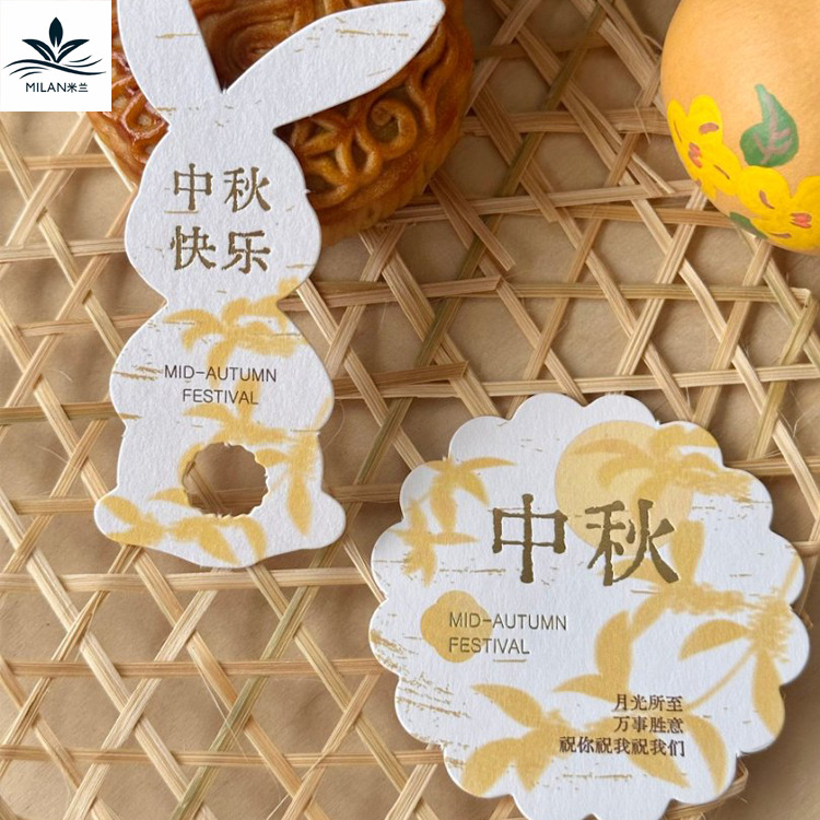 Regalos del Festival del Medio Otoño, nuevas tarjetas de felicitación de oro, tarjetas de felicitación de vacaciones, tarjetas colgantes, cajas de regalo, adornos, materiales de ramo, tarjetas de regalo