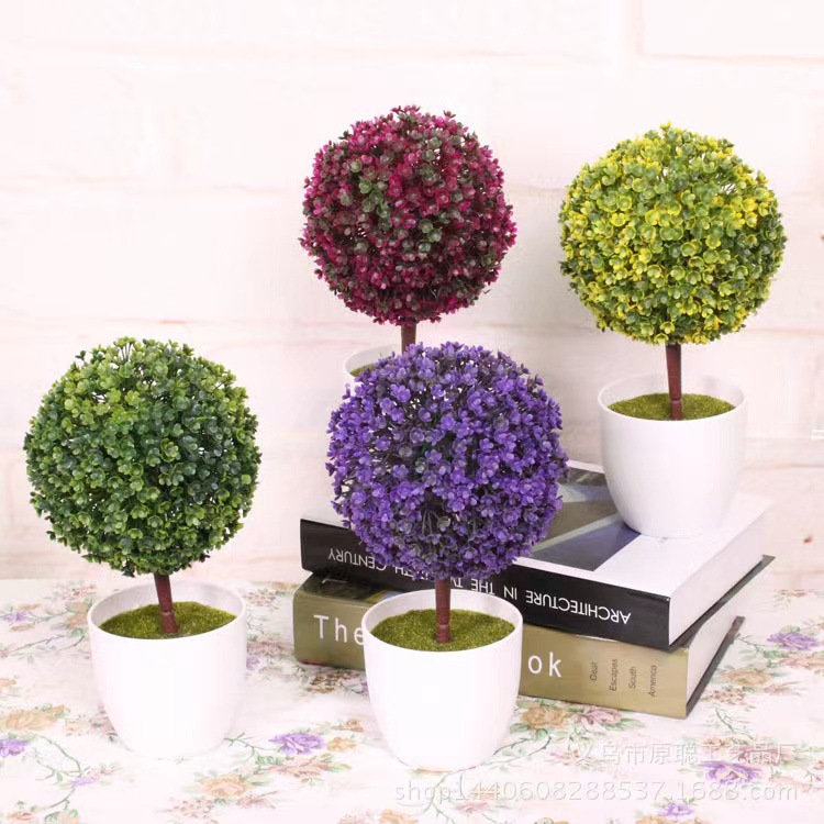 仿真植物綠植盆栽假花批發星星草櫻雪球廠家直銷室內創意花卉擺件
