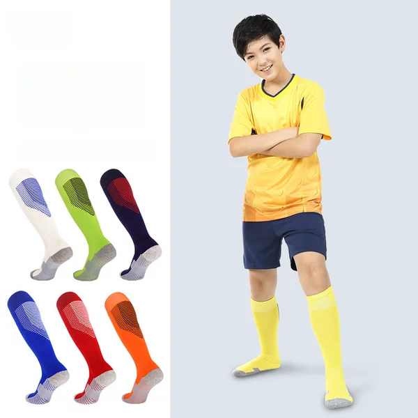 Professional Football Socks with Breathable Shin Guards, Pouch, Double-Layer Integrated Socks, Outdoor Training Sports Gear, Calf Socks