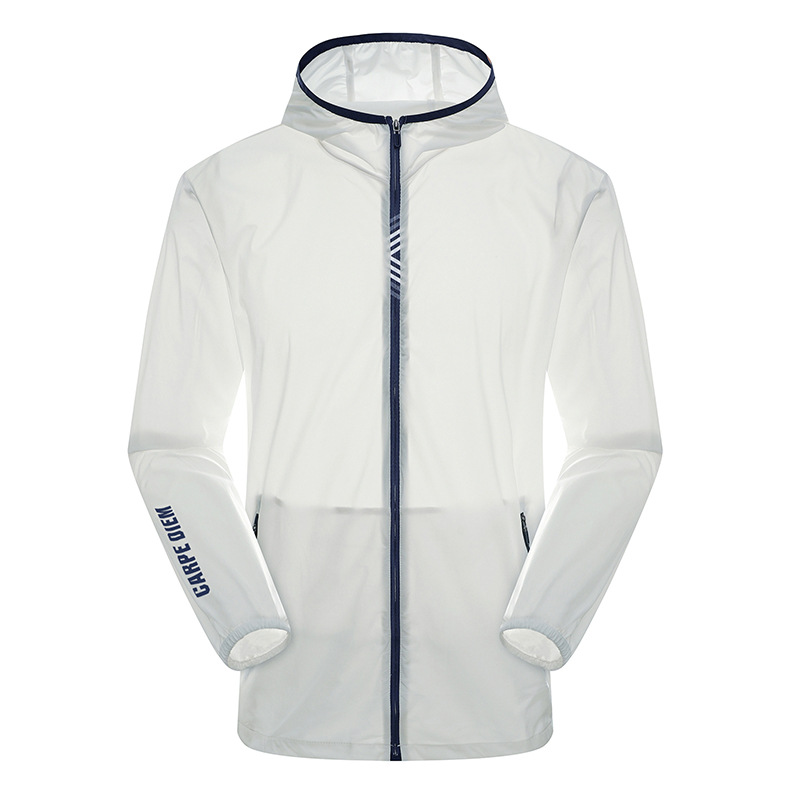 Summer Ice Silk Sun Protection Suit Men's Ultra-thin Breathable UV Protection Women's Skin Windbreaker Outdoor Fishing Sun Protection Shirt