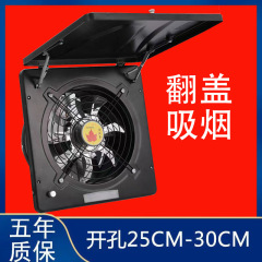 排气扇厨房排风扇强静音抽油烟机窗式高速换抽风机10寸跨境翻盖可