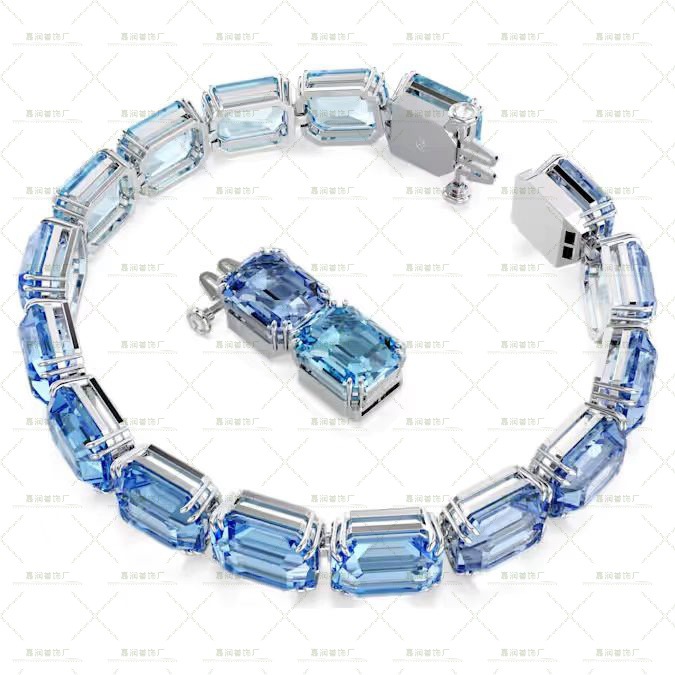 Millenia colección exagerada collar pulsera de cristal de color gradiente lujoso ligero de alto nivel transfronterizo