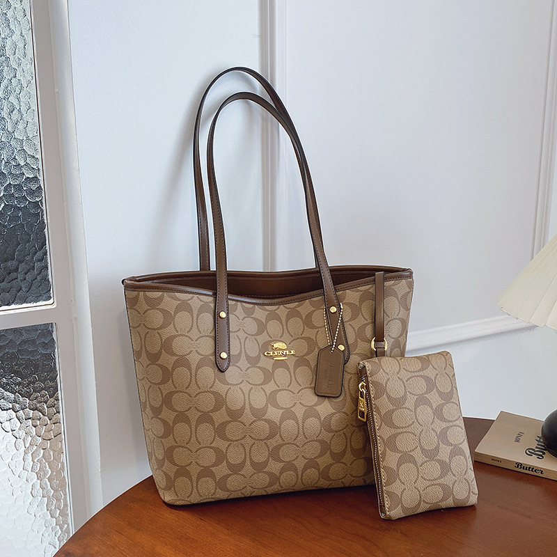 2026 New Four-Season Large-Capacity Tote Bag, Versatile Shoulder Bag, Fashionable Printed Shopping Bag, Women's Travel Bag