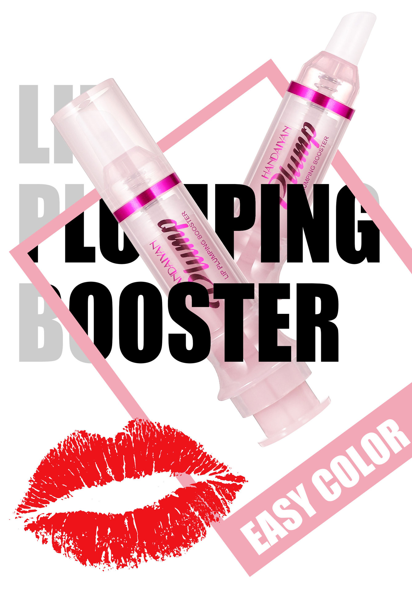 Cross-border Lip Fullness Lip Oil Needle Tube Lip Density handaiyan Slightly Spicy Lip Honey Plump Lip Glass Mirror Lip Fullness Lip Gloss undefined