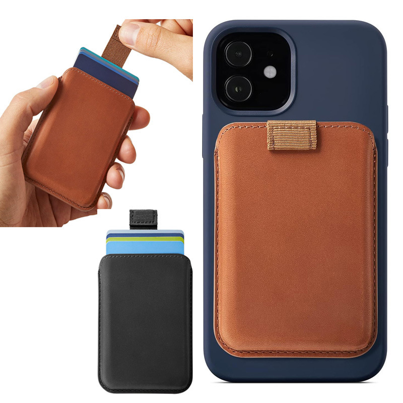 Cross-Border Applicable Apple 17Pro Pull-Out Pu Leather Wallet iPhone 17 Card Holder Magsafe Magnetic Card Case