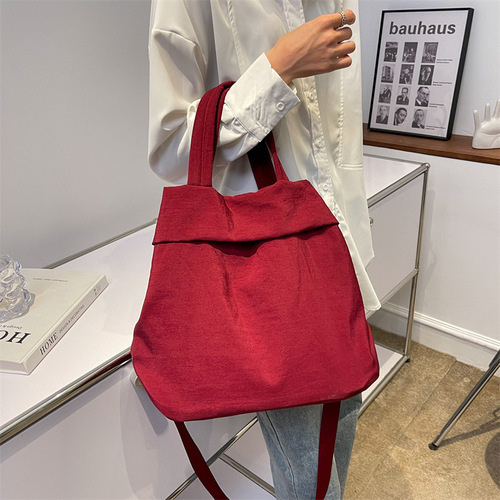 lulul women's casual bag ultra-light large bag nylon handbag student class single shoulder messenger bag canvas bag