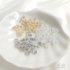 Hypoallergenic silica gel earrings, silver accessory, 14 carat, 925 sample silver, gold and silver