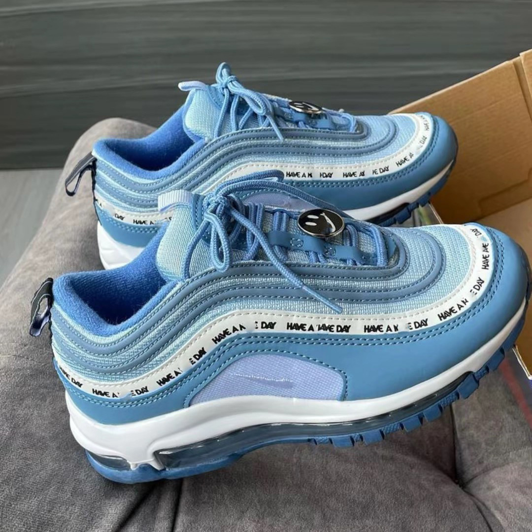 Pure original Max 97 retro bala reflectante aire cojín zapatos de trotar transpirable amortiguación versátil zapatos deportivos casuales de moda para hombres y mujeres