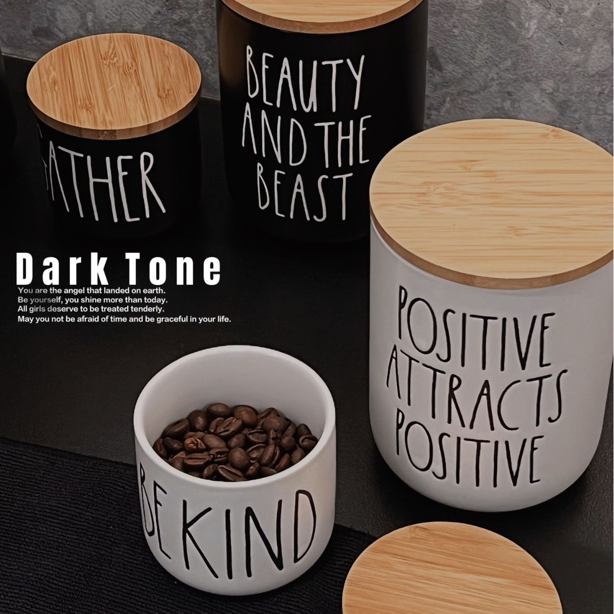 Ceramic tea cans, sealed cans, moisture-proof storage cans, kitchen storage cans, tangerine peel coffee bean storage cans, storage cans