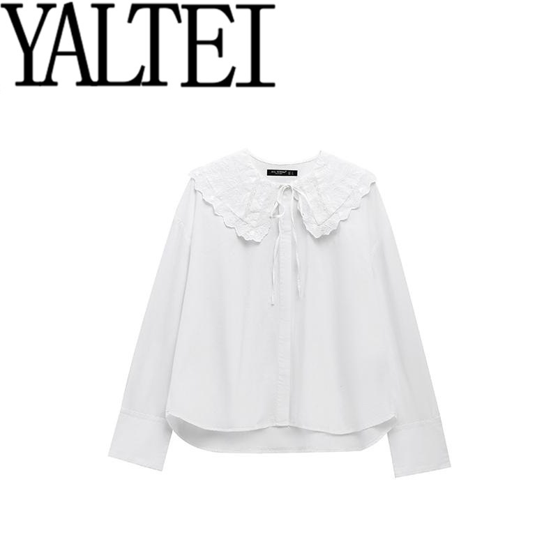 Zar New Autumn Women's Clothing European and American Style French Fashion Cute Fresh and Sweet Doll Collar Long-Sleeved Shirt