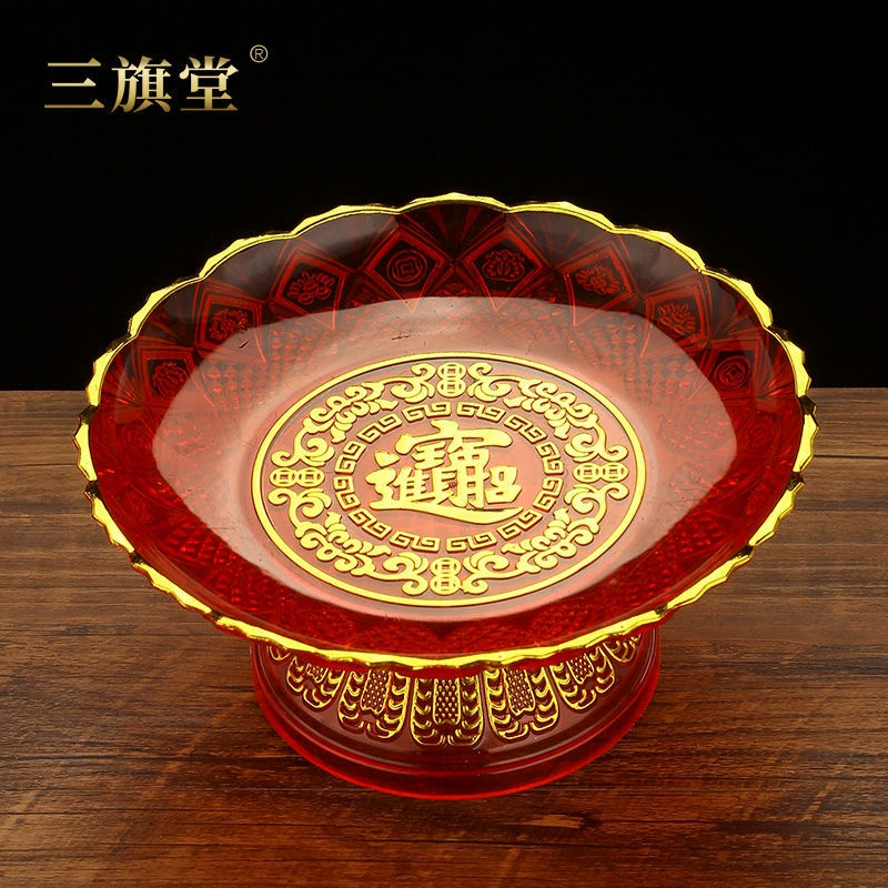 Домашний хрустальный поднос для тарелки с фруктами Будды