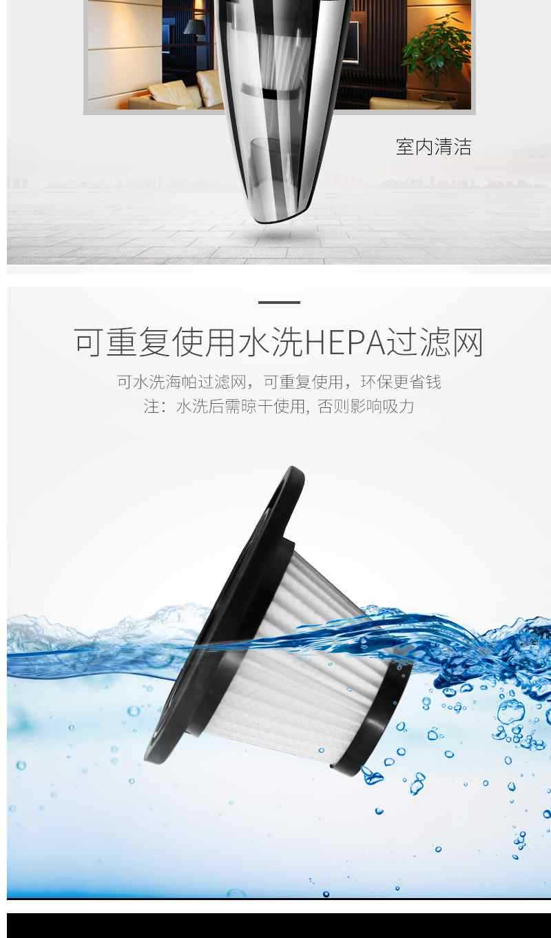 Car Wireless Vacuum Cleaner Wet and Dry Handheld High-power Vacuum Absorbent Charging Car Home Dual-use Cross-border English