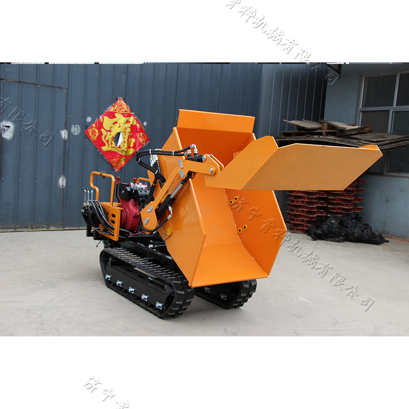小型履带式自上料运输车工程施工散料装卸车复杂地形基建沙土周转