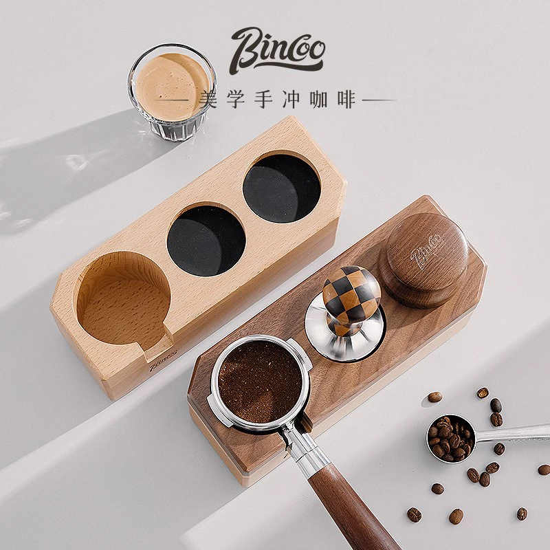 Фабрика Горячая продажа деревянной твердой древесины бук черный орех кофейный порошок пресс-шприц кофейная ручка устройство для хранения