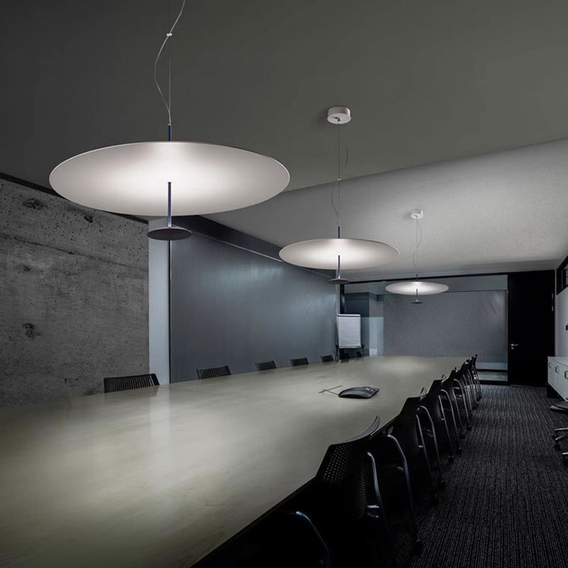 Nordic Minimalist Round Restaurant Chandelier Italian Designer Model Room Living Room Bedroom Ultra-thin Disc Chandelier